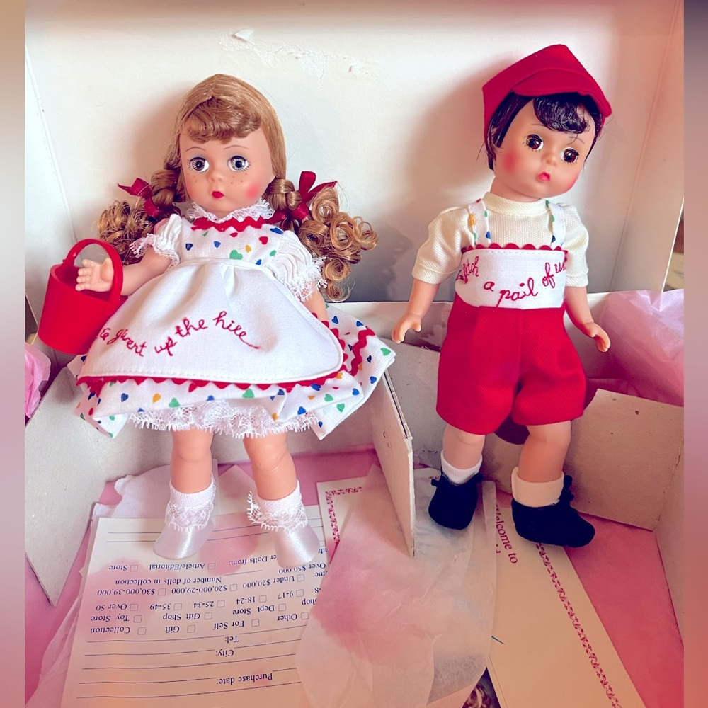 VINTAGE Madame Alexander “Jack and Jill” dolls